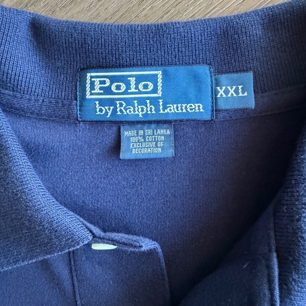 Polo Ralph Lauren Mens Interlock Polo Shirt Navy Blue Red Pony XXL New - Picture 4 of 11